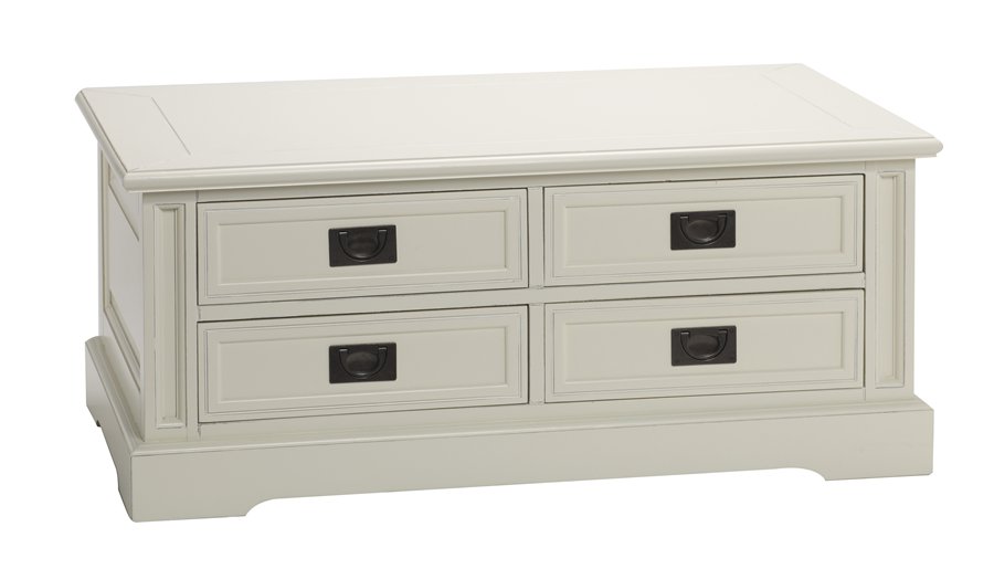 BellaHouse Classic Coffee Table 4 Drawer (Antique Creme)