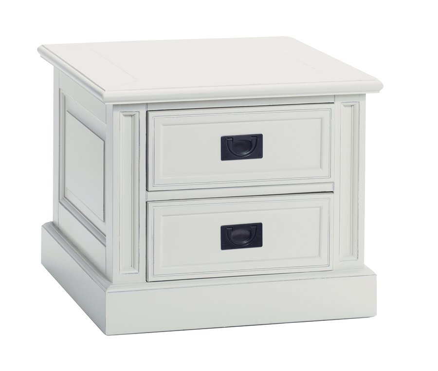 BellaHouse Classic End Table 2 Drawer (White)